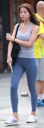 緊身瑜伽勒B褲修長雙腿完美身材氣質妹紙