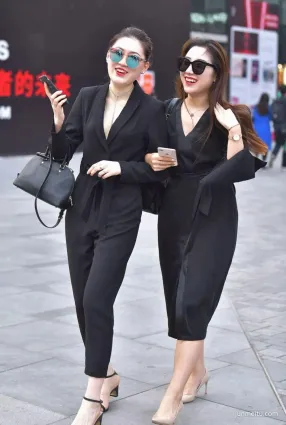 街拍很有氣質的白領，很知性