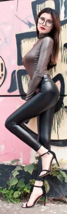 街拍身段好顔值高冷豔美