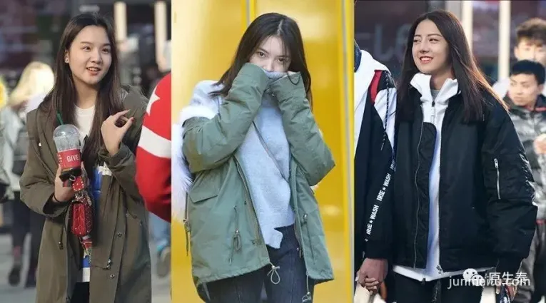 街拍冬季青蔥美女，顔值高是硬道理！