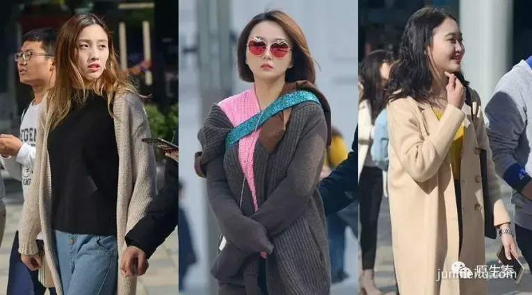 街拍深秋風衣美女，知冷知熱的恰當時尚！