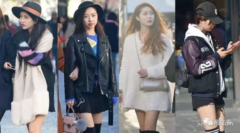 街拍深秋抗凍美女看上去氣勢逼人！