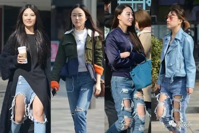 街拍美女穿衣破到大尺度露肉，亮瞎了！（組圖）