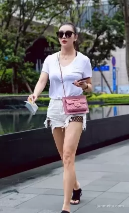 街拍氣質墨鏡時尚靓麗酷女郎