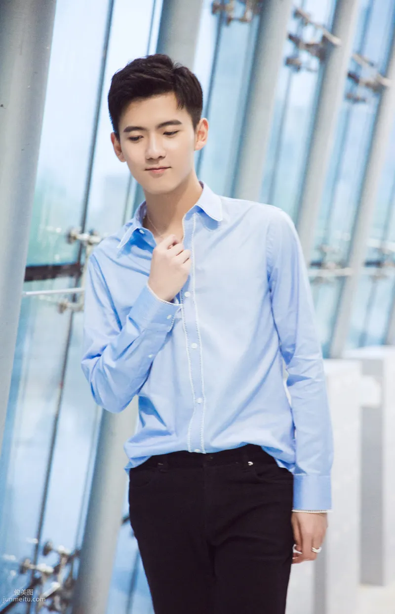 Shirt Handsome Guy Zhao Shunran Street Snap Photo Set Pictures photo 3