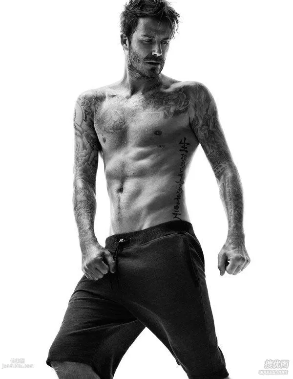 Beckham Black and White Advertisement Showing Mature Man Charm Pictures photo 3