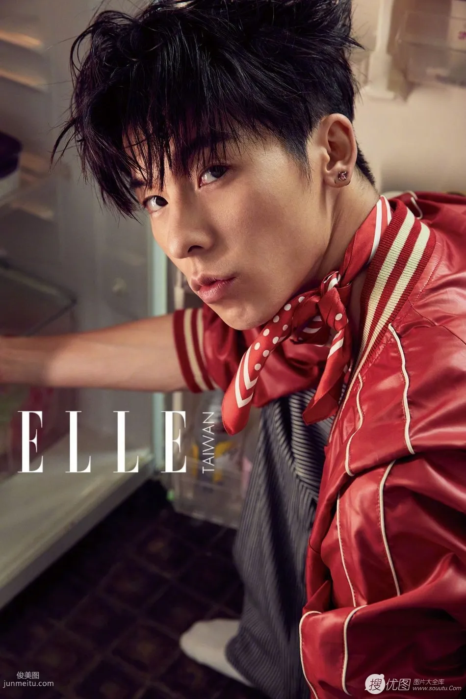 台湾帅气演员许光汉时尚潮流穿着登《ELLE》杂志写真图集套图4