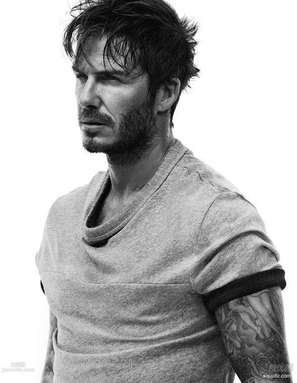Beckham Black and White Advertisement Showing Mature Man Charm Pictures photo 1