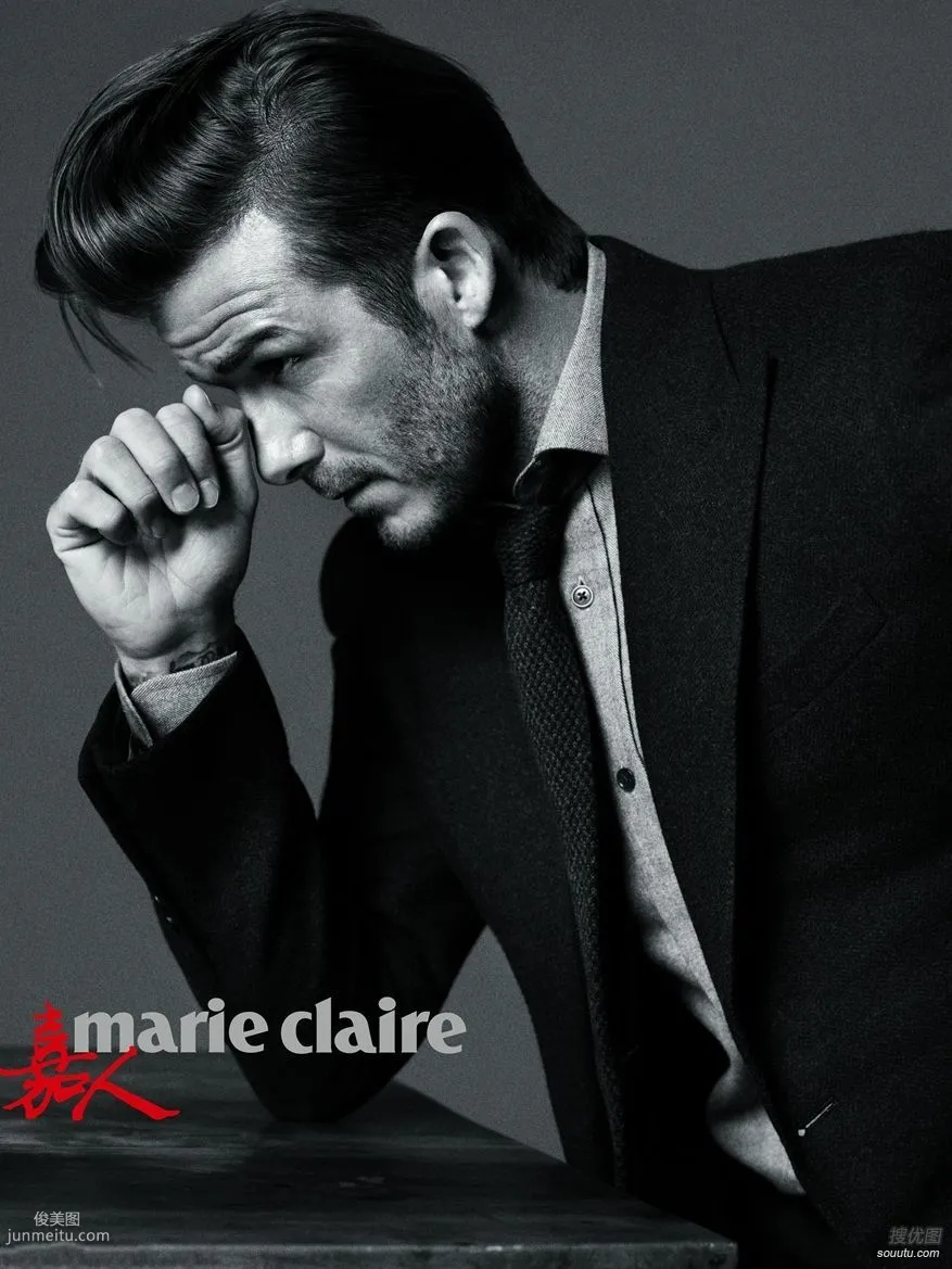 Beckham Black and White Advertisement Showing Mature Man Charm Pictures photo 6