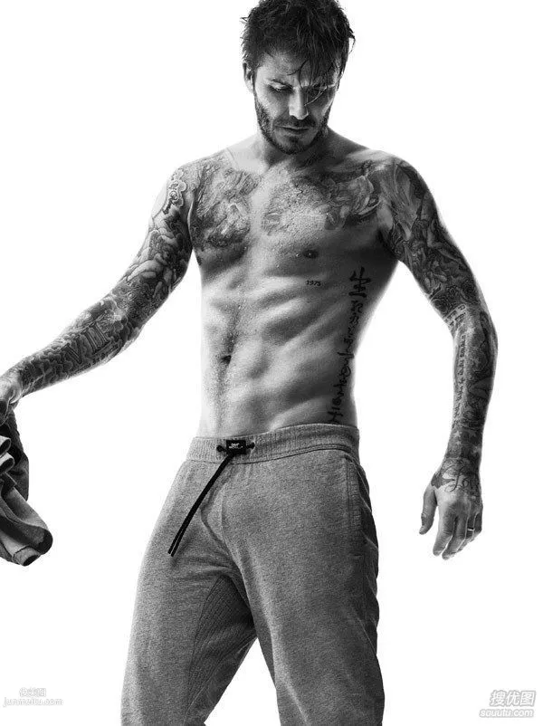 Beckham Black and White Advertisement Showing Mature Man Charm Pictures photo 5