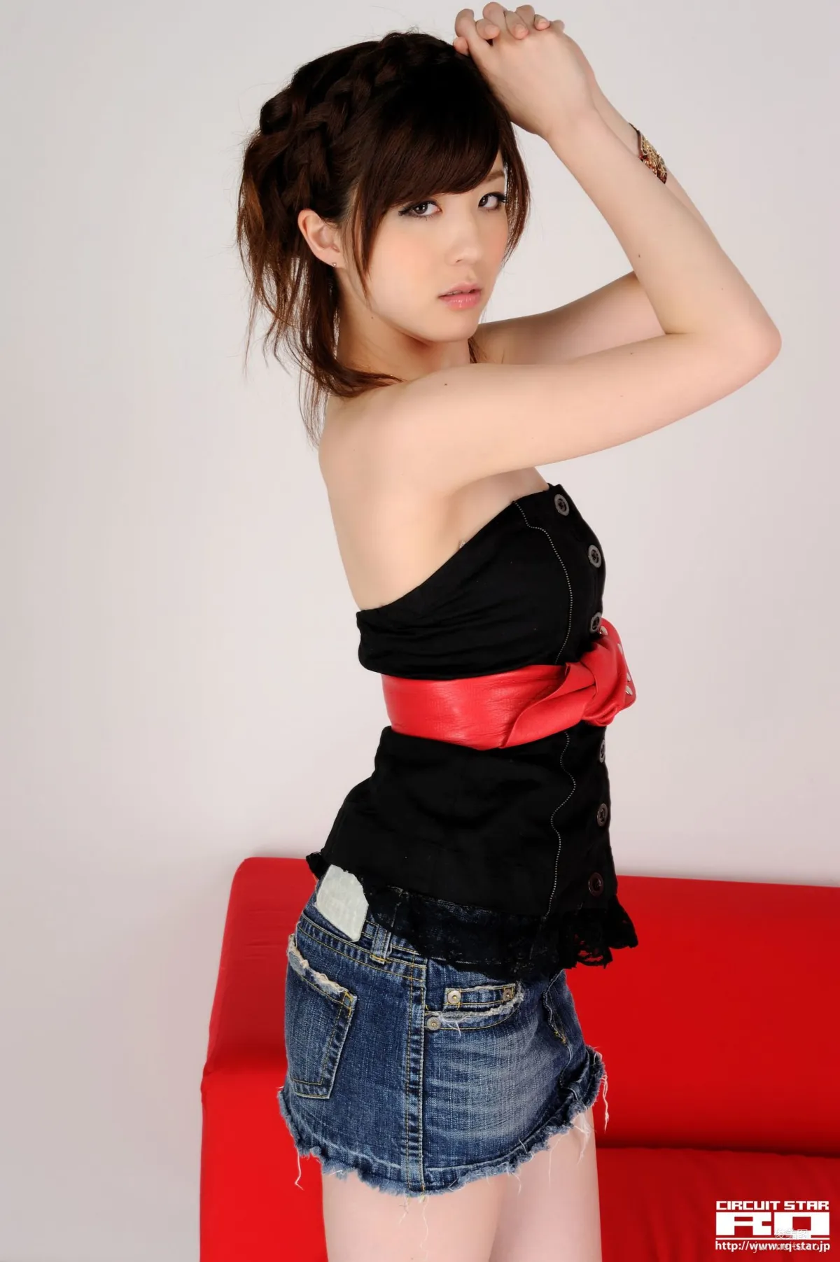 [RQ-STAR] NO.00361 Yoshino Araki Private Dress Denim Ultra Short Skirt Photo Set photo 18