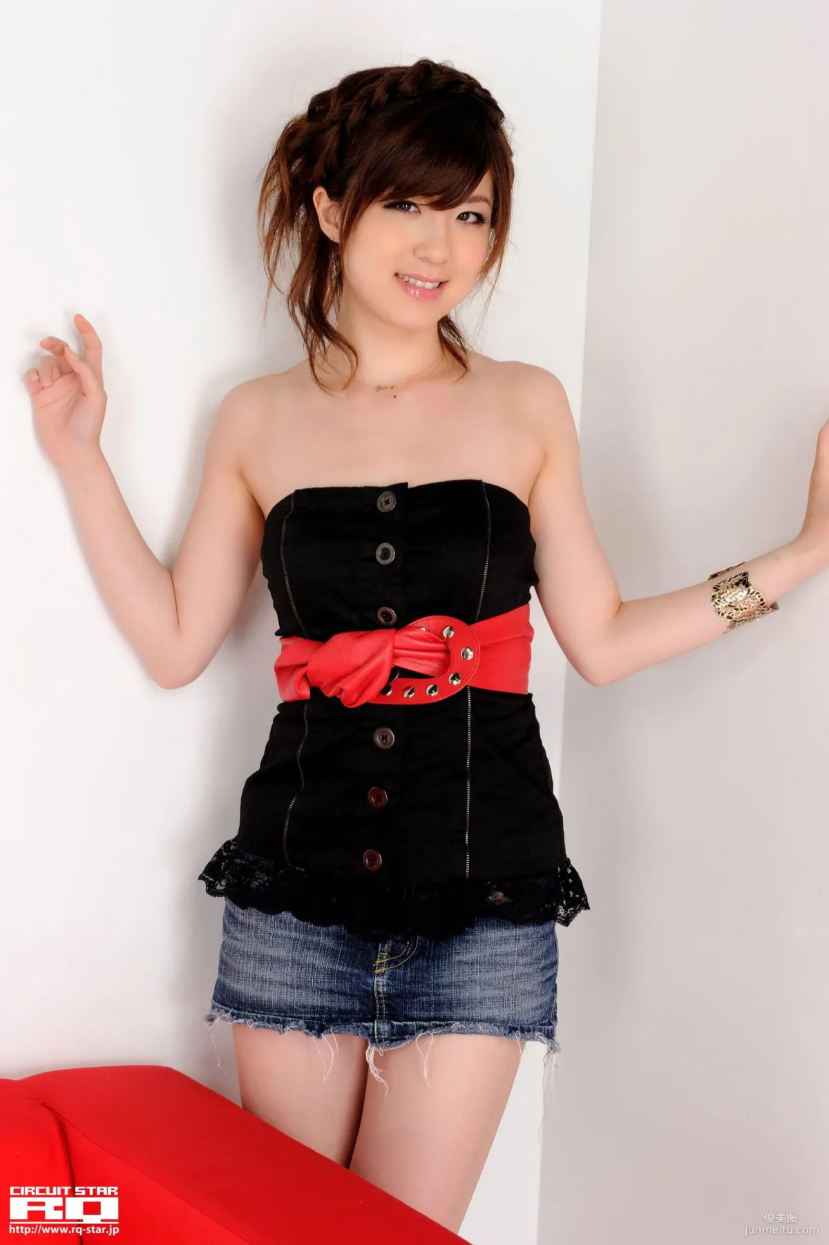 [RQ-STAR] NO.00361 Yoshino Araki Private Dress Denim Ultra Short Skirt Photo Set photo 25