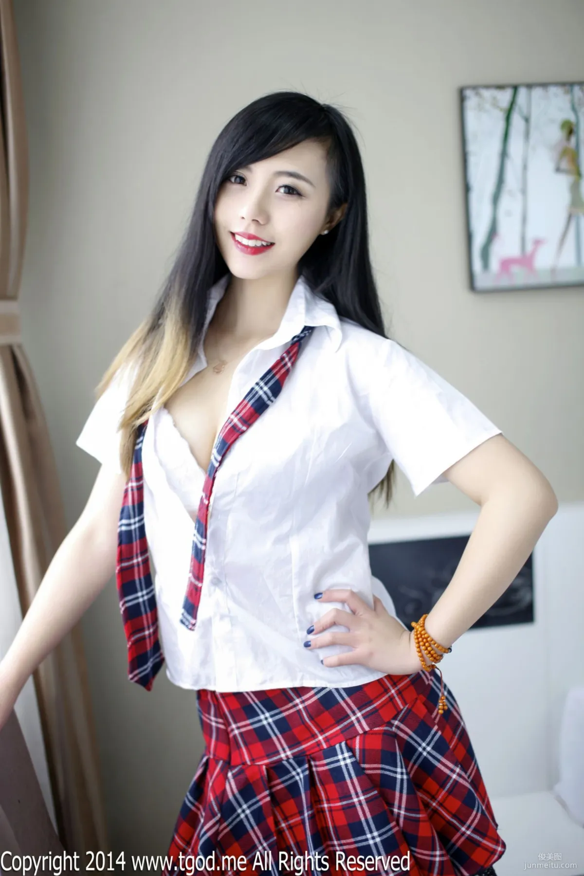 Xie Chenzhuo, The Temptation of Christmas Eve School Uniform [TGOD] Photo Set photo 25