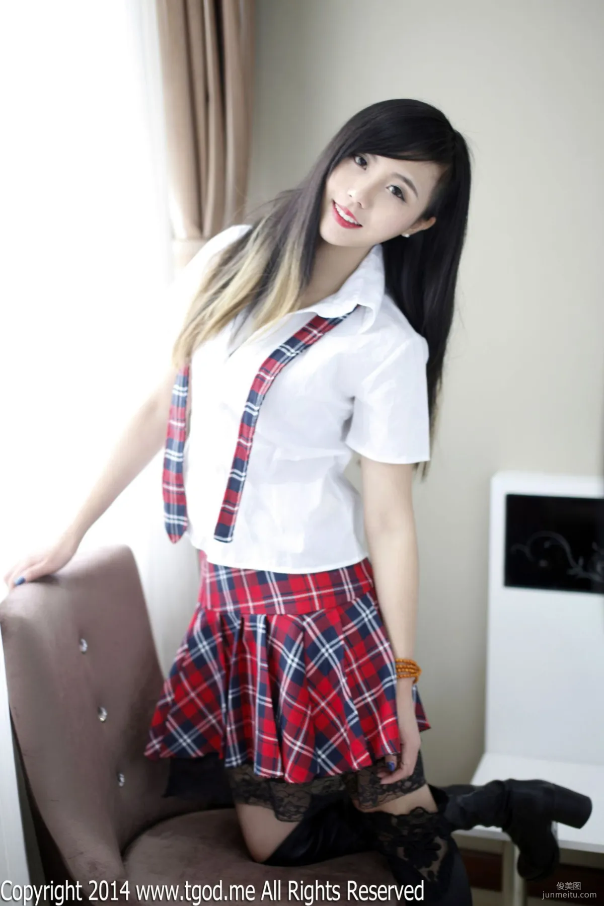 Xie Chenzhuo, The Temptation of Christmas Eve School Uniform [TGOD] Photo Set photo 17