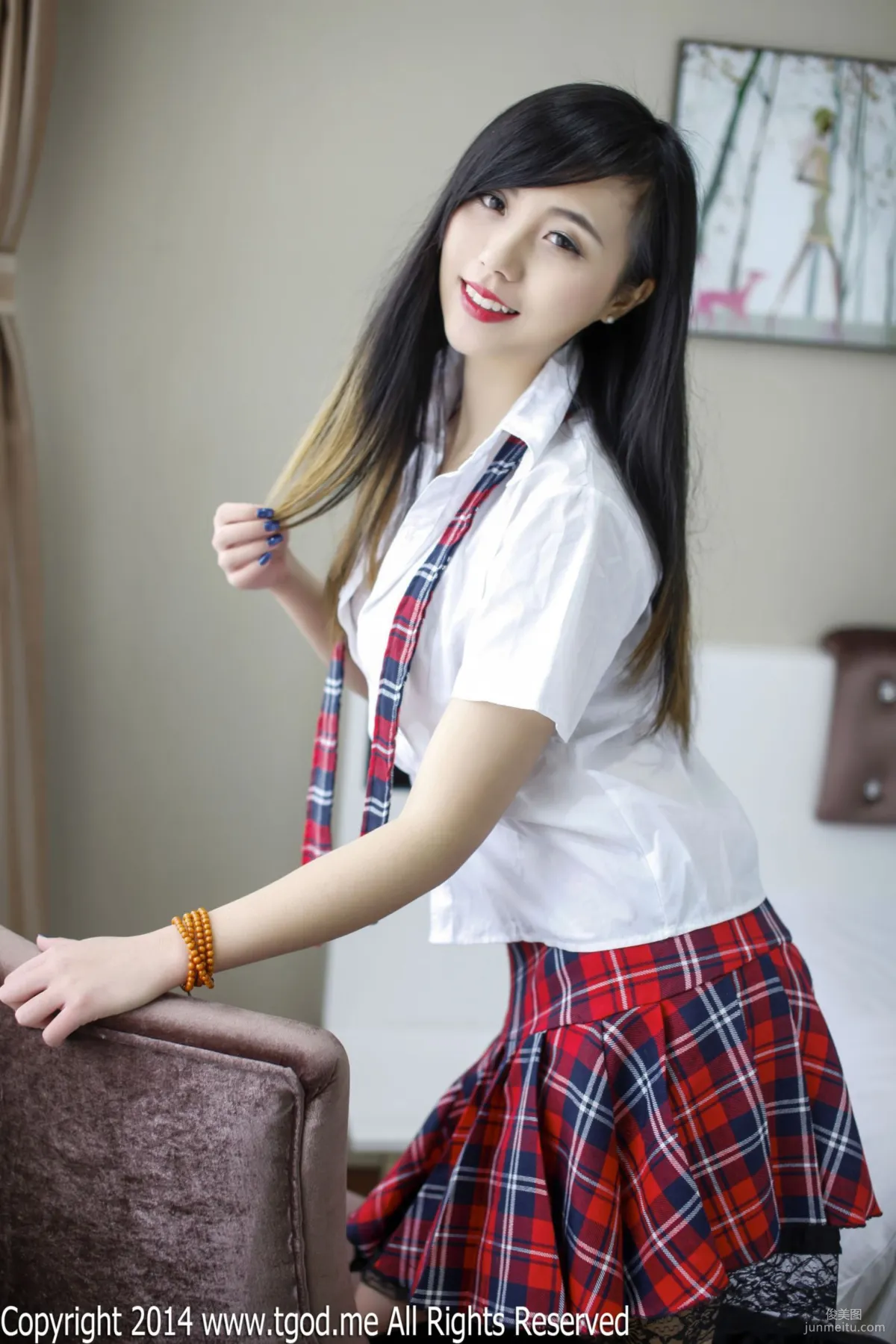 Xie Chenzhuo, The Temptation of Christmas Eve School Uniform [TGOD] Photo Set photo 37