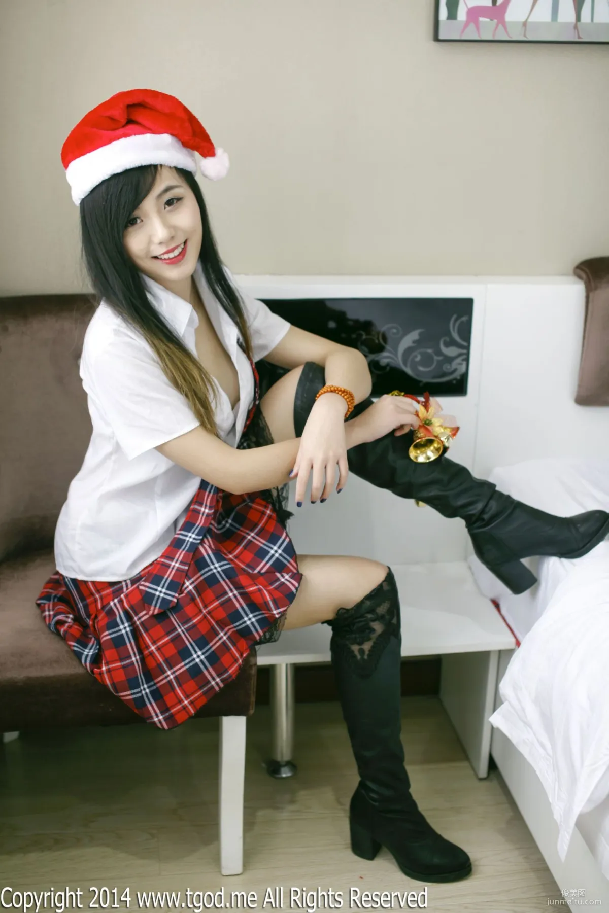 Xie Chenzhuo, The Temptation of Christmas Eve School Uniform [TGOD] Photo Set photo 44
