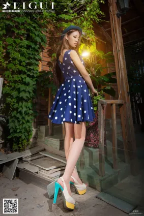 Model 語寒《街拍時尚連衣裙長腿女神》 [麗櫃LiGui] 美腿玉足寫真圖片