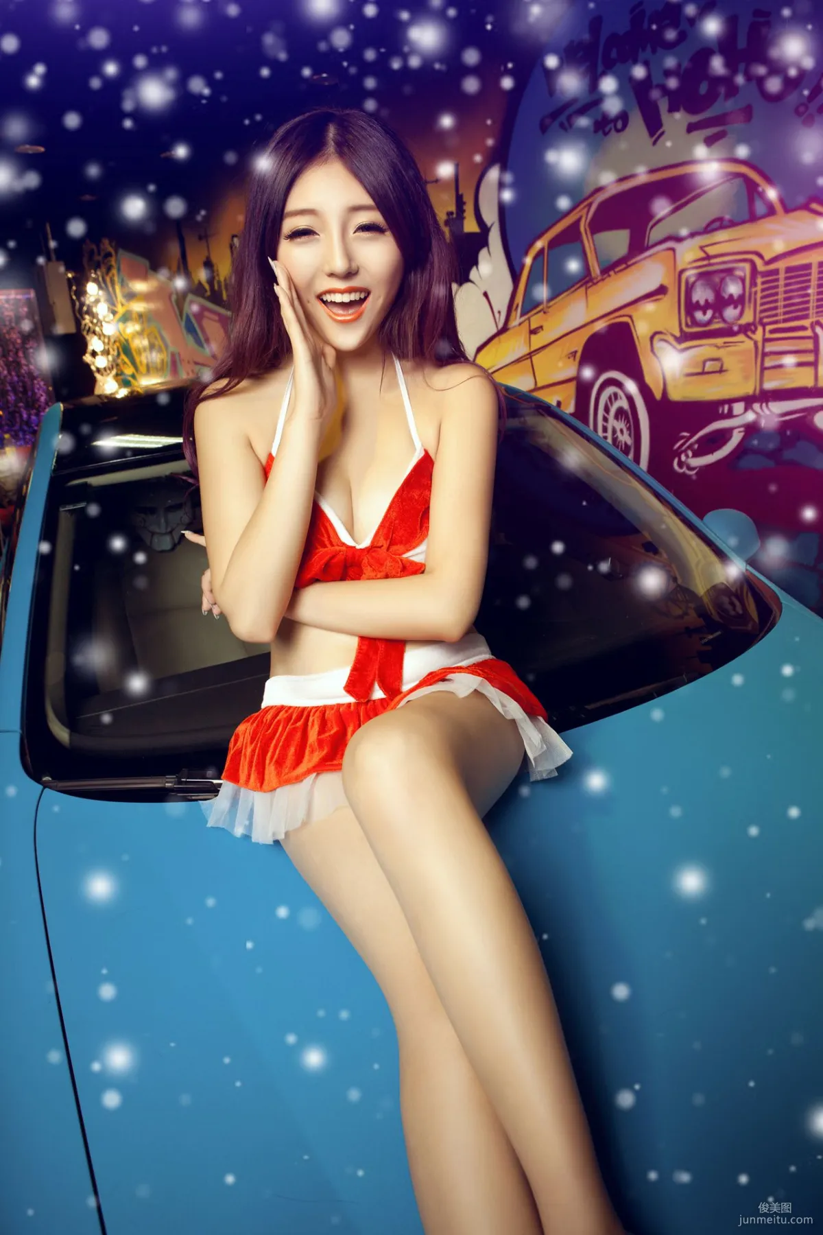Sweet and Cute Sisters, Christmas Car Phantom Photo Collection photo 5