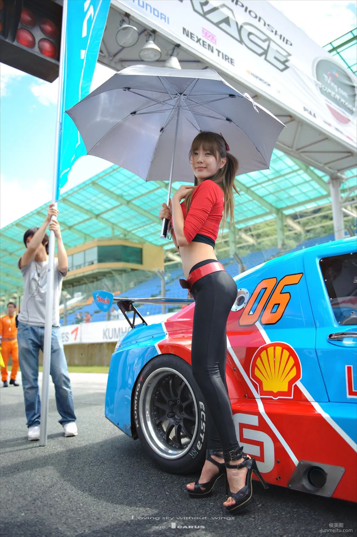 Race Queen Heo Yun Mi, Red Clothes Tight Pants Series HD Set photo 44