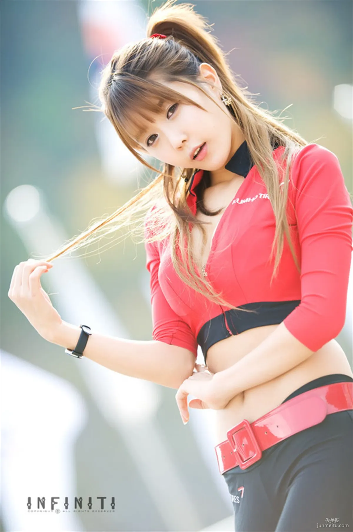Race Queen Heo Yun Mi, Red Clothes Tight Pants Series HD Set photo 72