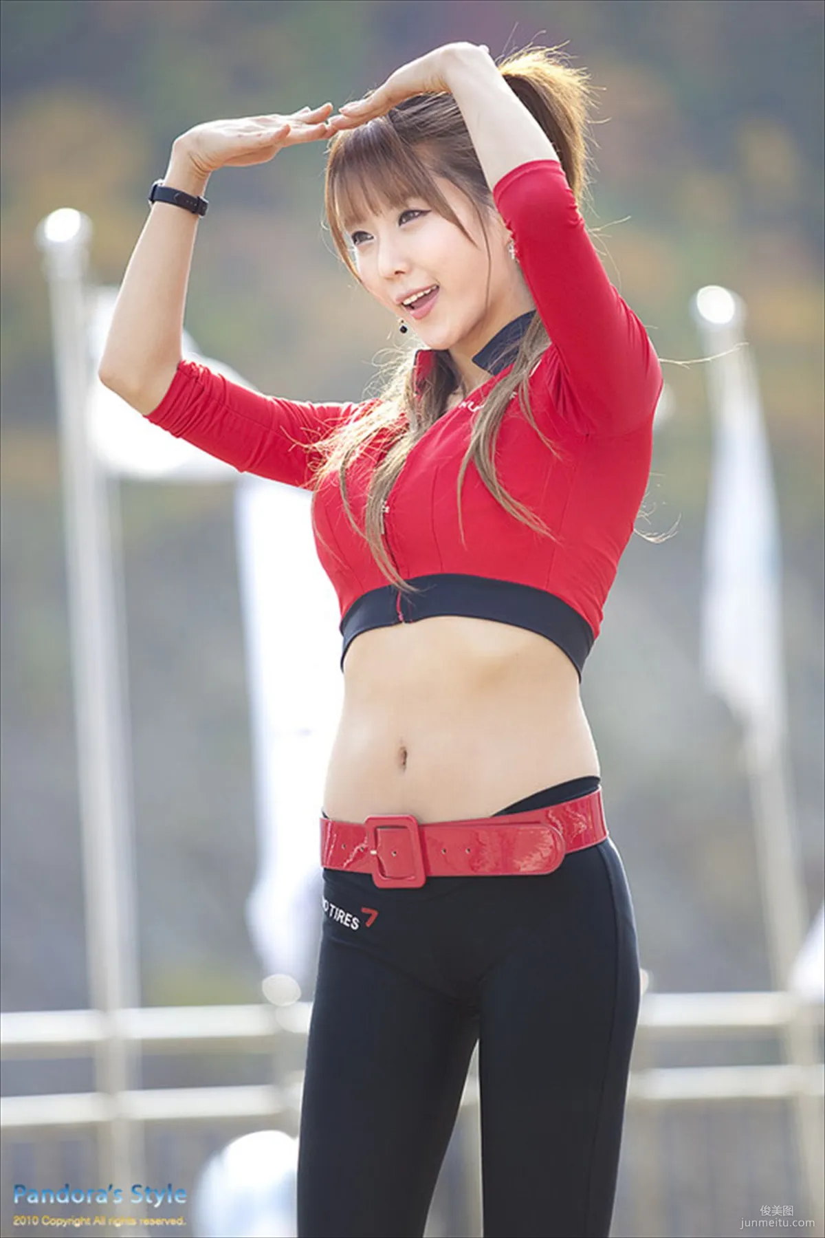 Race Queen Heo Yun Mi, Red Clothes Tight Pants Series HD Set photo 57