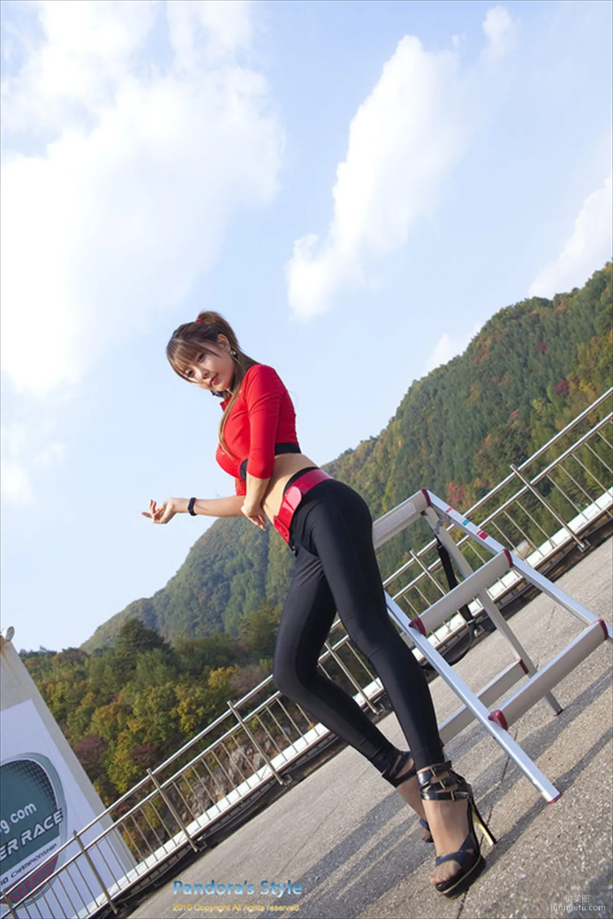 Race Queen Heo Yun Mi, Red Clothes Tight Pants Series HD Set photo 60