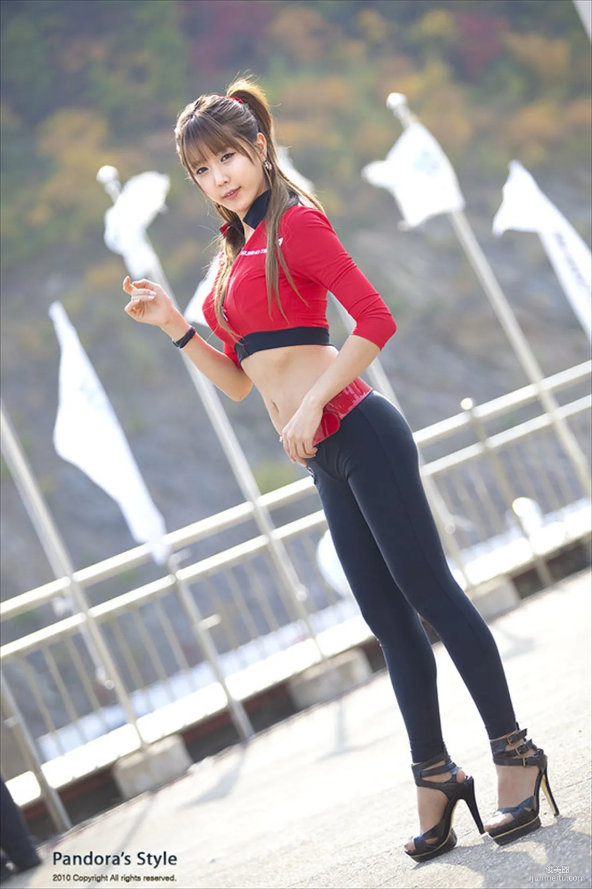 Race Queen Heo Yun Mi, Red Clothes Tight Pants Series HD Set photo 58