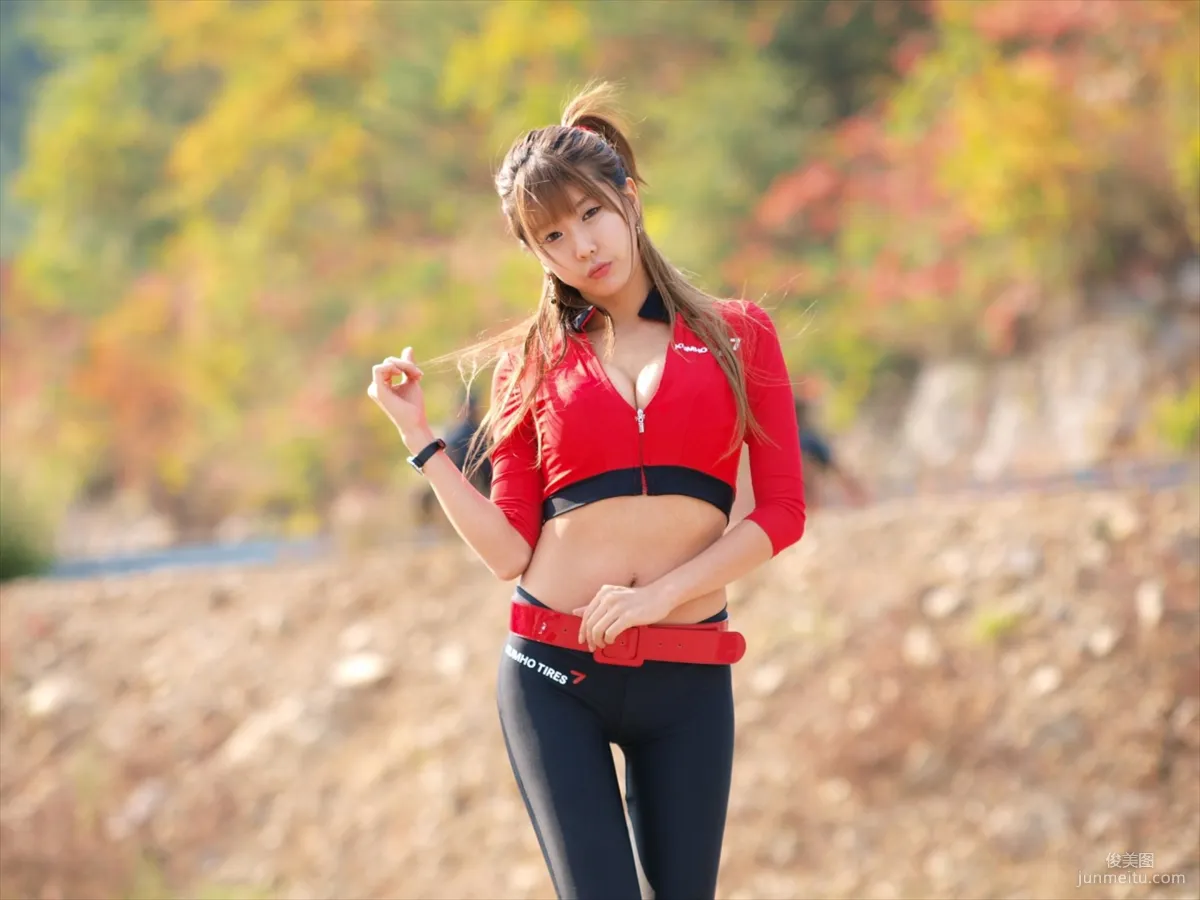 Race Queen Heo Yun Mi, Red Clothes Tight Pants Series HD Set photo 93