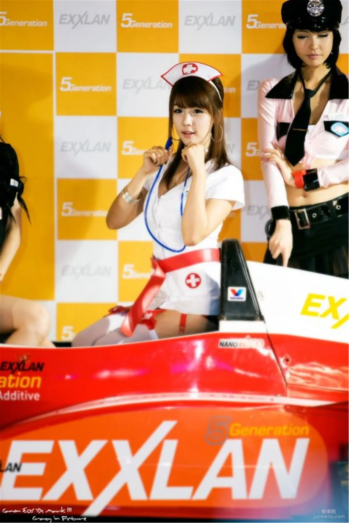 Korean Car Model Lee Ji Woo EXXLAN Nurse Costume Series Photo Set photo 13