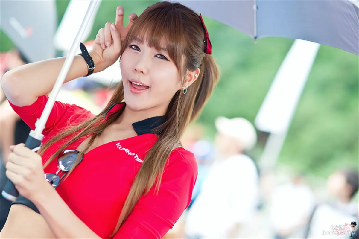 Race Queen Heo Yun Mi, Red Clothes Tight Pants Series HD Set photo 21