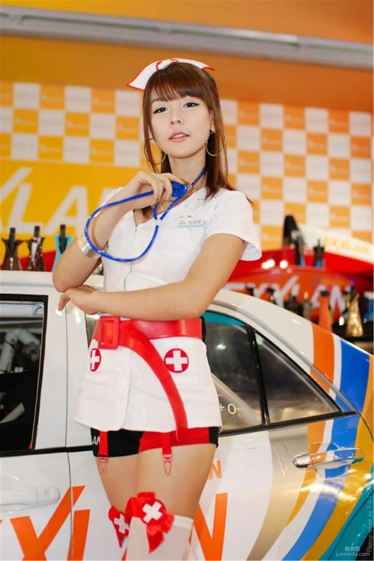 Korean Car Model Lee Ji Woo EXXLAN Nurse Costume Series Photo Set photo 16