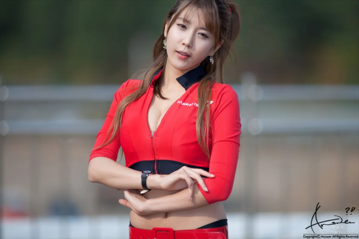 Race Queen Heo Yun Mi, Red Clothes Tight Pants Series HD Set photo 66