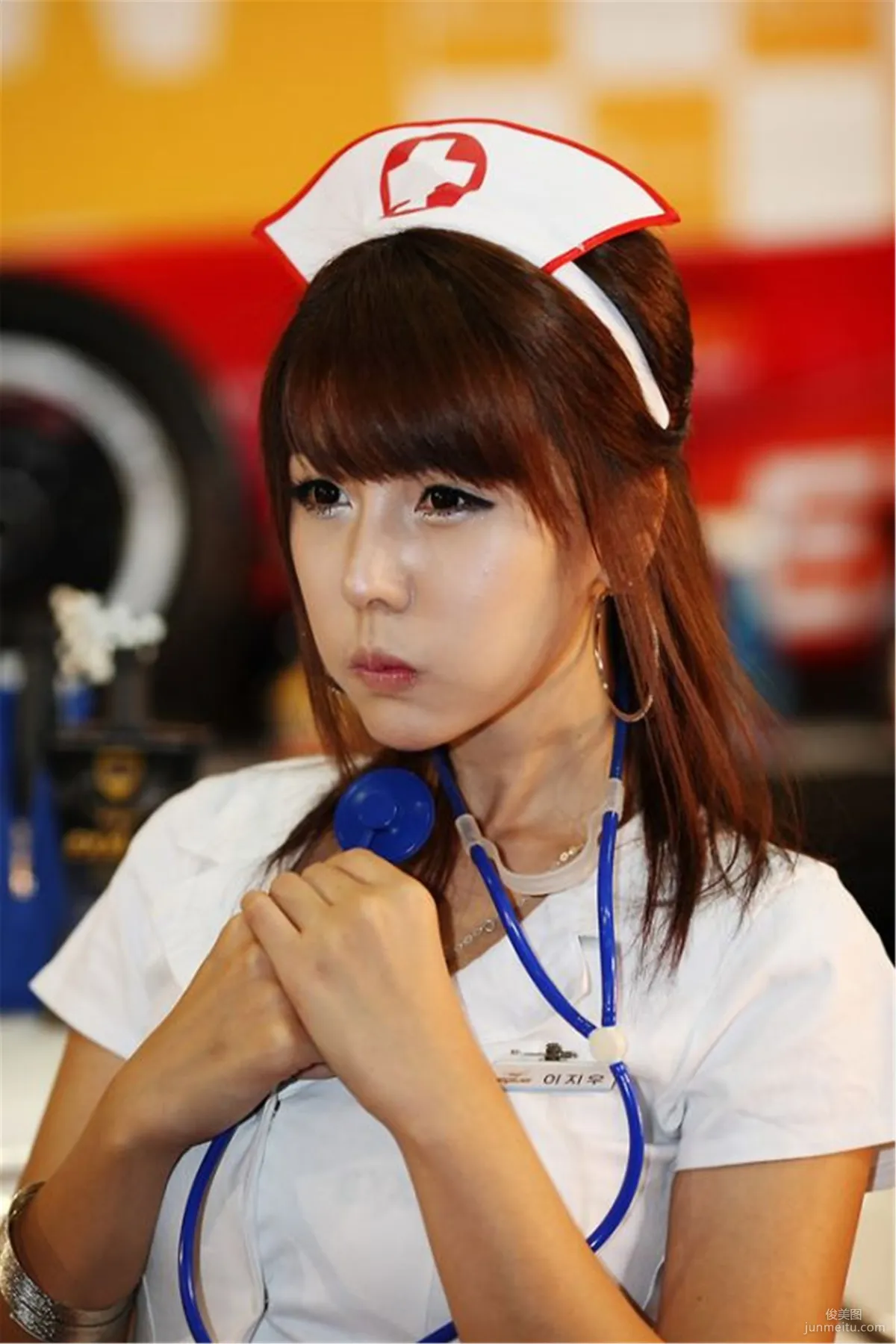 Korean Car Model Lee Ji Woo EXXLAN Nurse Costume Series Photo Set photo 20