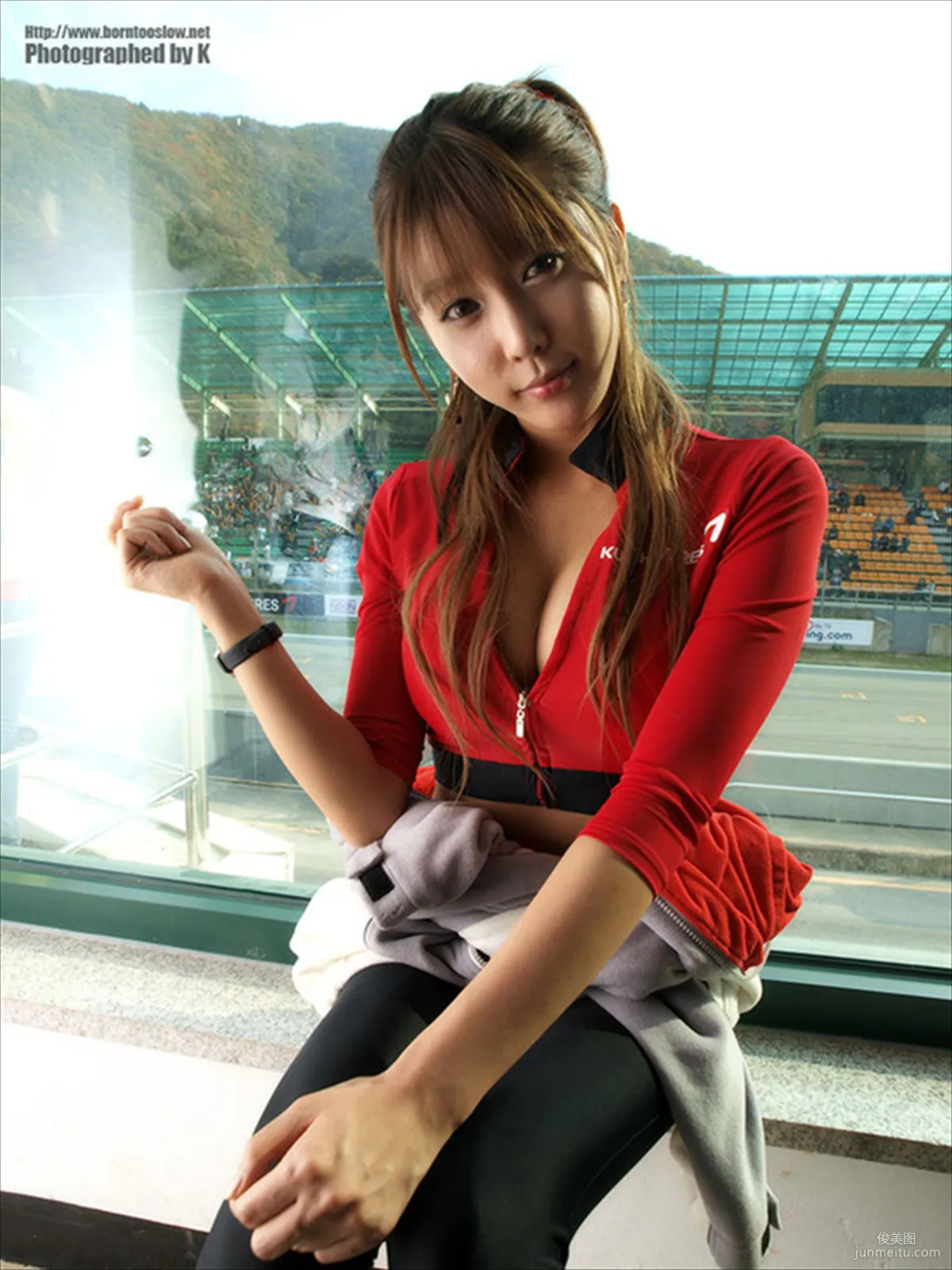 Race Queen Heo Yun Mi, Red Clothes Tight Pants Series HD Set photo 77