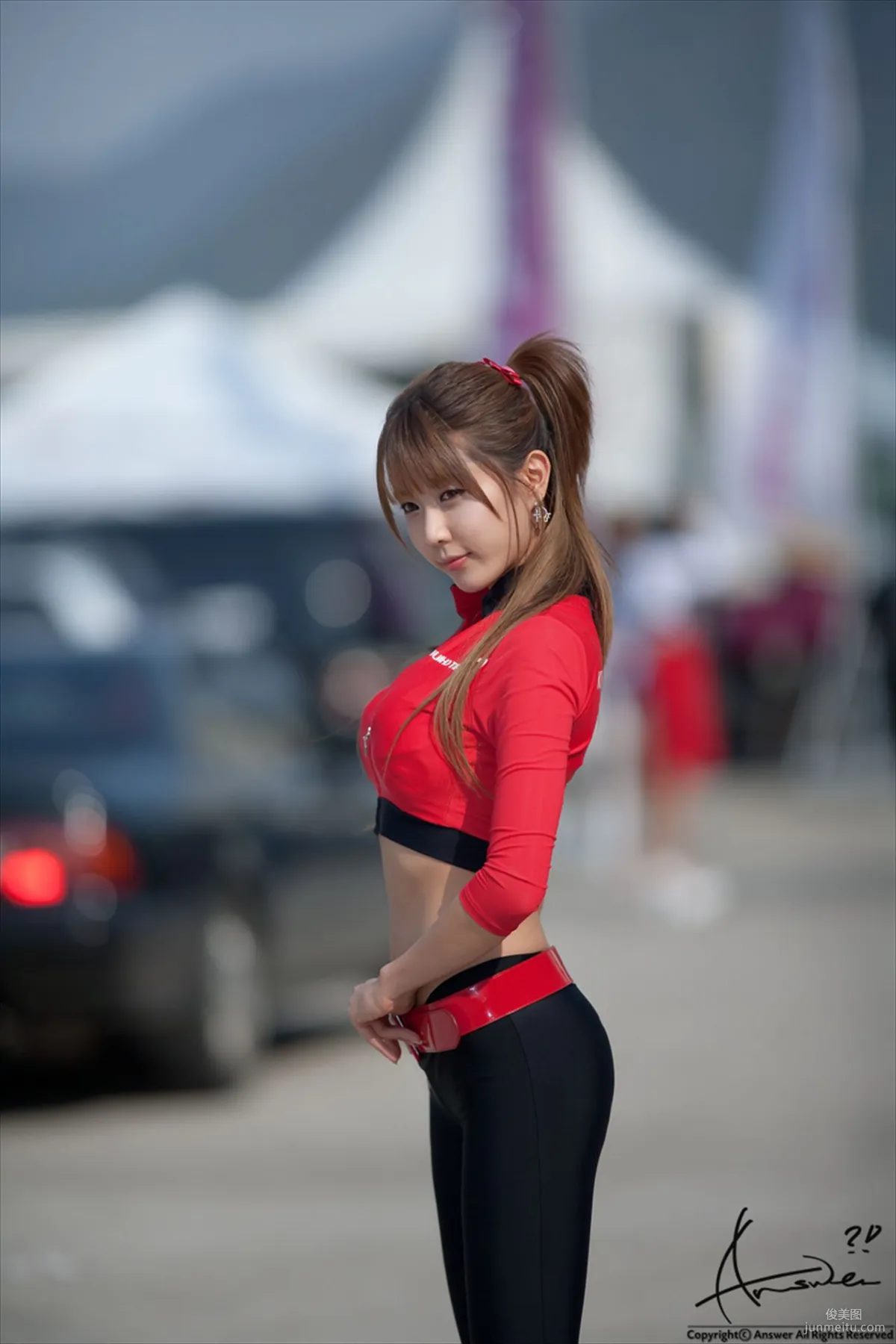 Race Queen Heo Yun Mi, Red Clothes Tight Pants Series HD Set photo 101