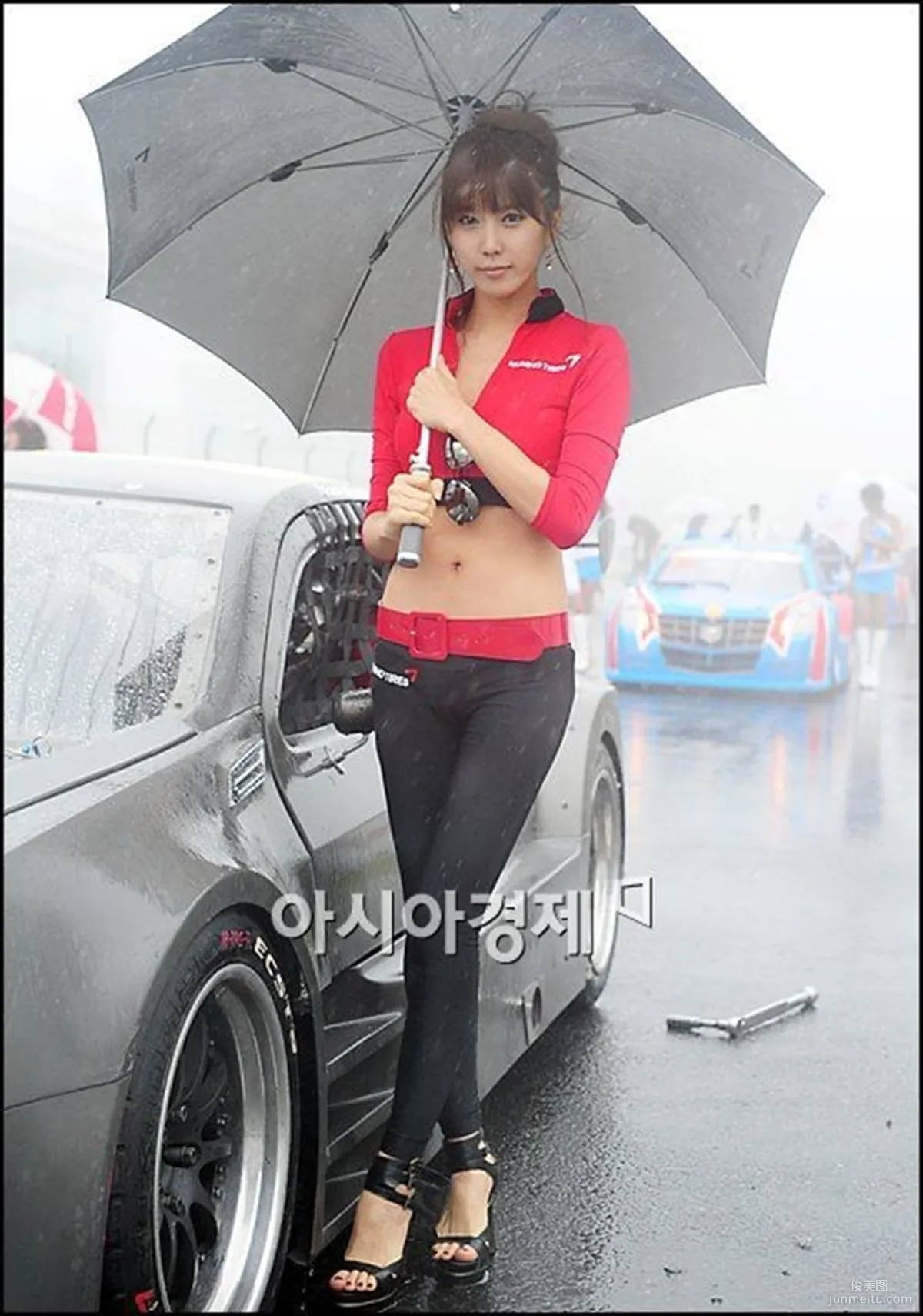 Race Queen Heo Yun Mi, Red Clothes Tight Pants Series HD Set photo 78