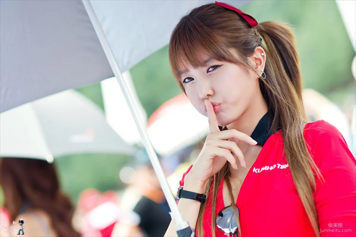 Race Queen Heo Yun Mi, Red Clothes Tight Pants Series HD Set photo 19