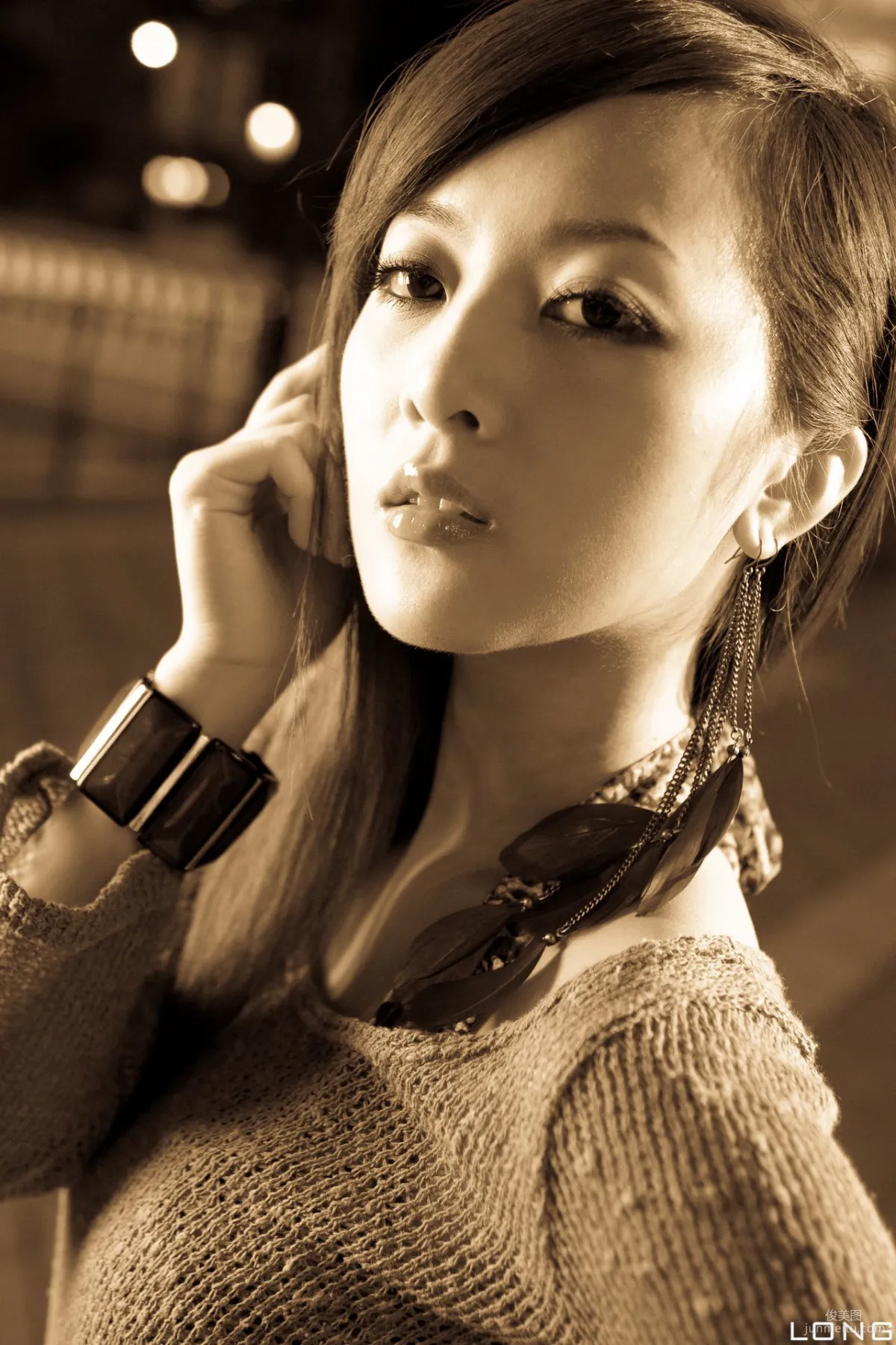 Zhang Yunfei/Guozi MM "Hong Kong and Macau Trip" Long Dress Night Shoot Photo Set photo 35