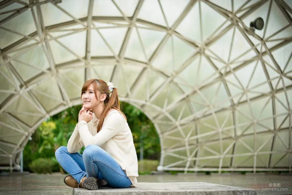 Taiwan Beauty Li Sixian Shilin Official Residence Sweet Outdoor Photo Set photo 10