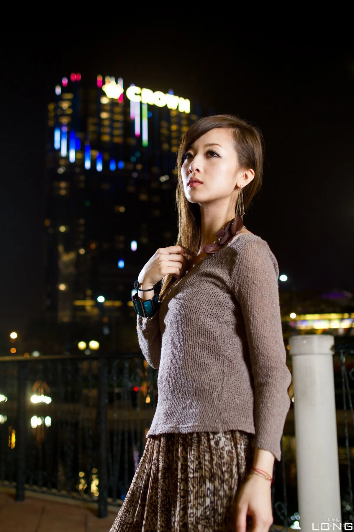 Zhang Yunfei/Guozi MM "Hong Kong and Macau Trip" Long Dress Night Shoot Photo Set photo 40
