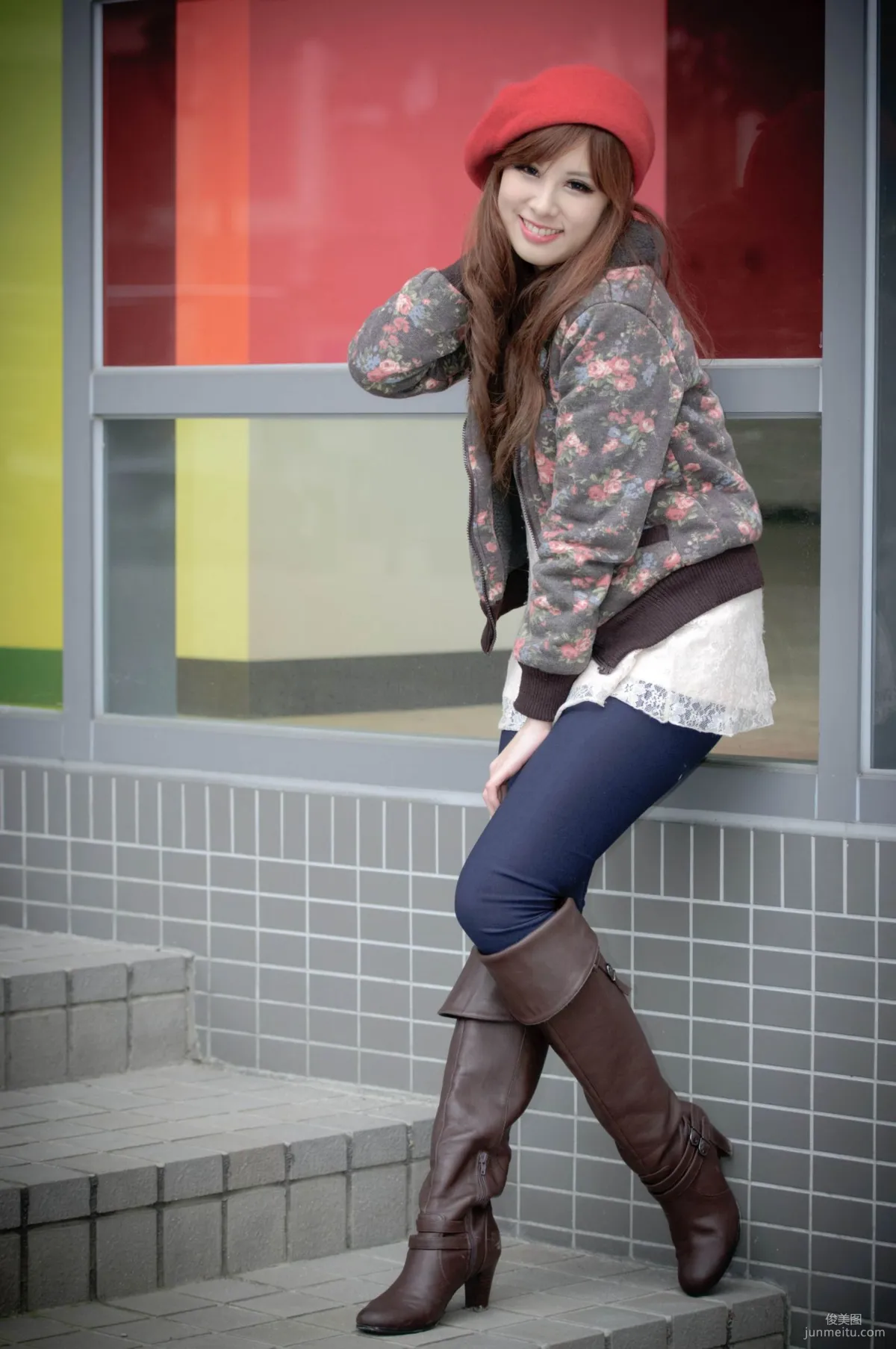 Taiwan Beauty Model Xiao Mi Kate su Fresh Street Snap Photo Set Pictures photo 45