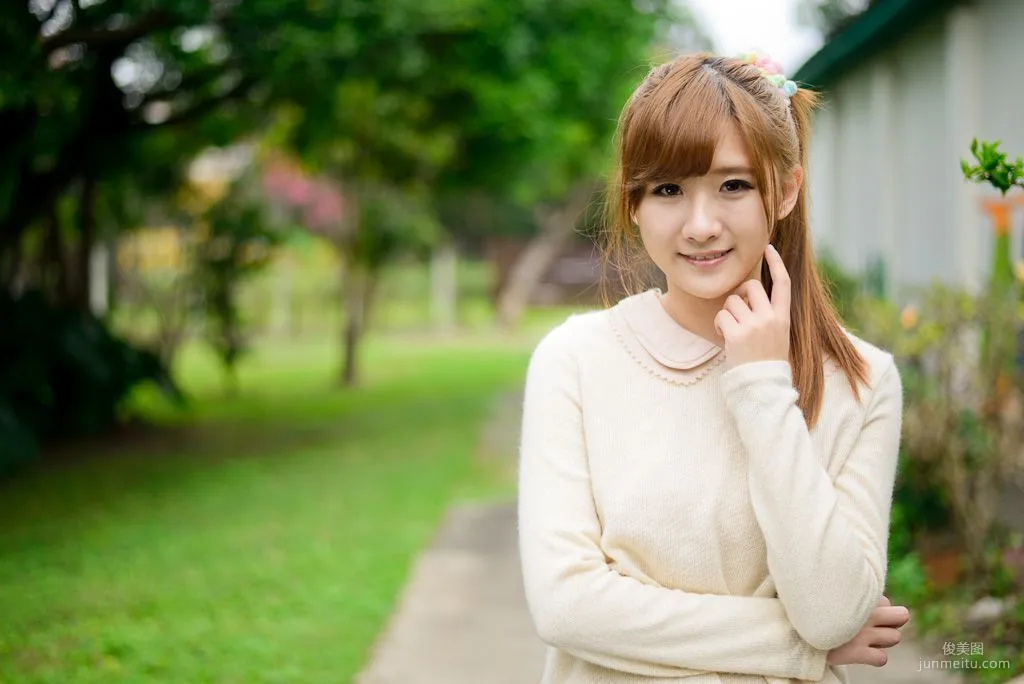 Taiwan Beauty Li Sixian Shilin Official Residence Sweet Outdoor Photo Set photo 14