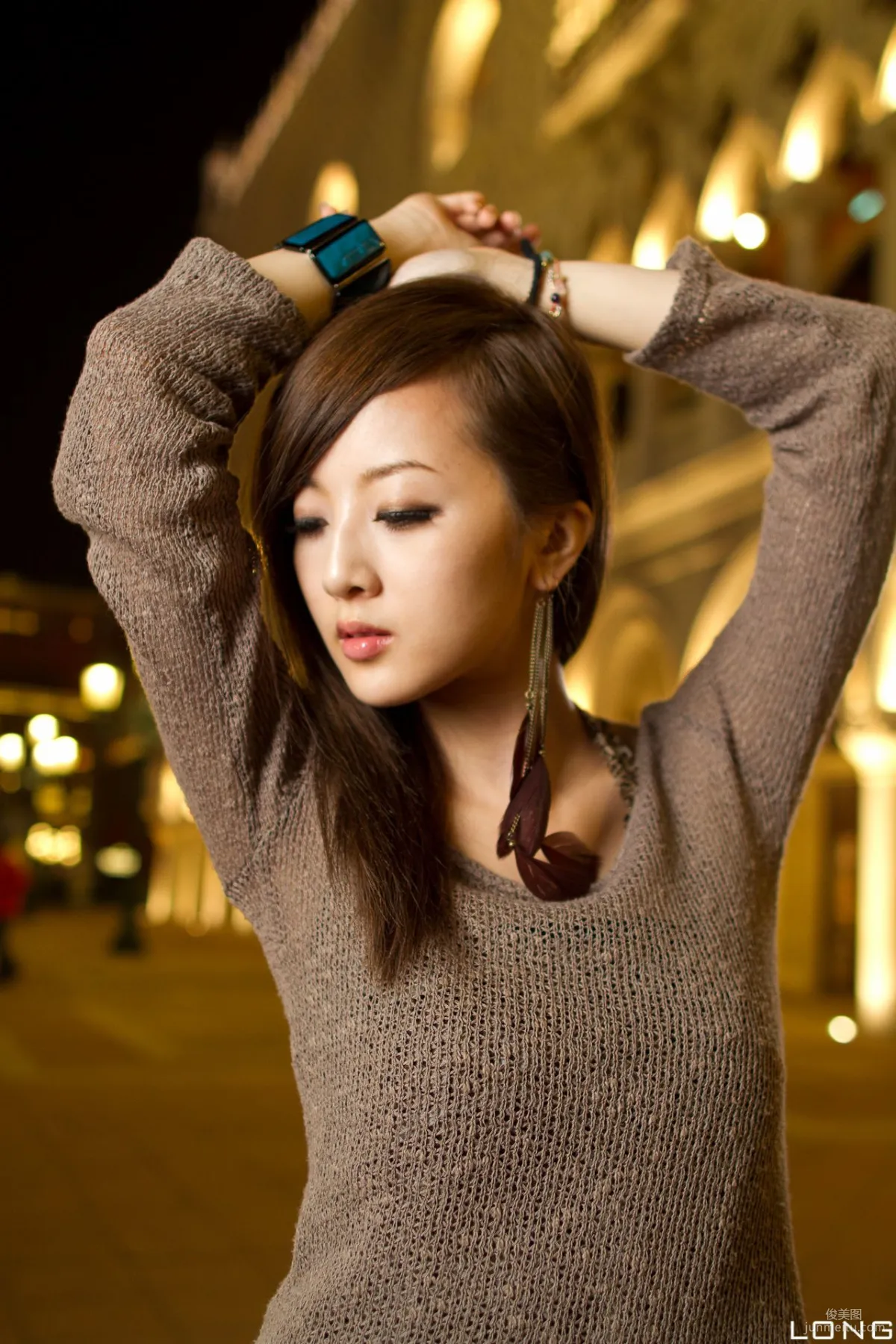 Zhang Yunfei/Guozi MM "Hong Kong and Macau Trip" Long Dress Night Shoot Photo Set photo 25