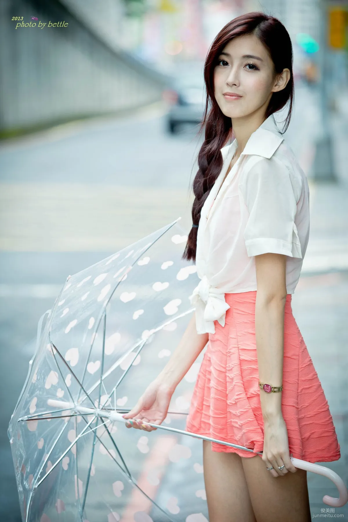 Liao Tingling/Kila Jingjing, Street Snap Pink Dress Series Photo Set photo 73