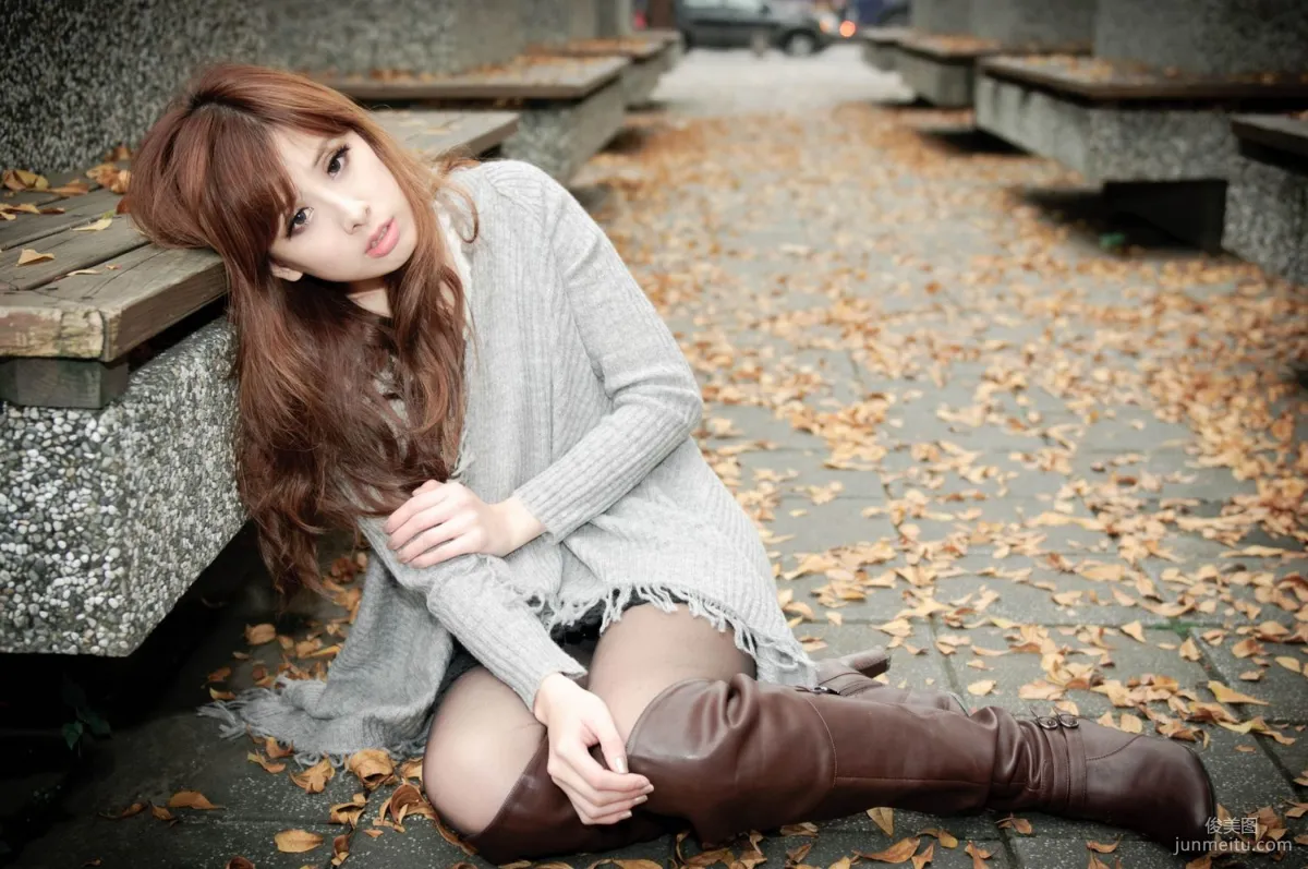 Taiwan Beauty Model Xiao Mi Kate su Fresh Street Snap Photo Set Pictures photo 39