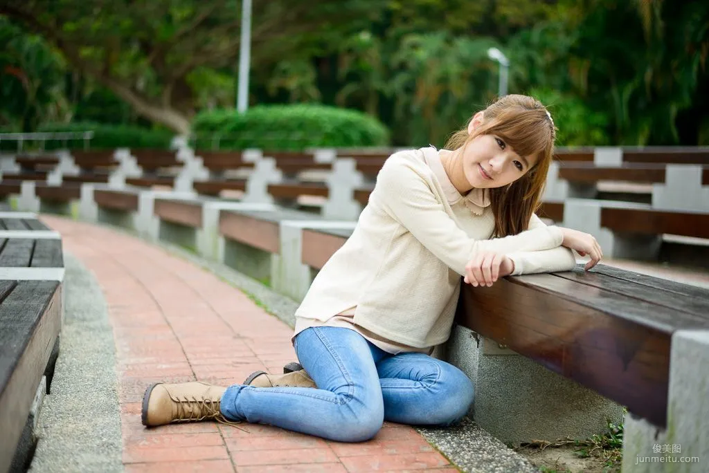Taiwan Beauty Li Sixian Shilin Official Residence Sweet Outdoor Photo Set photo 9