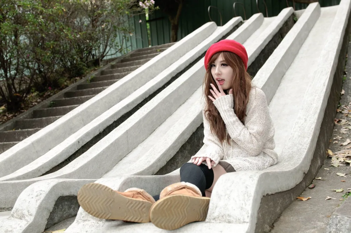 Taiwan Beauty Model Xiao Mi Kate su Fresh Street Snap Photo Set Pictures photo 74