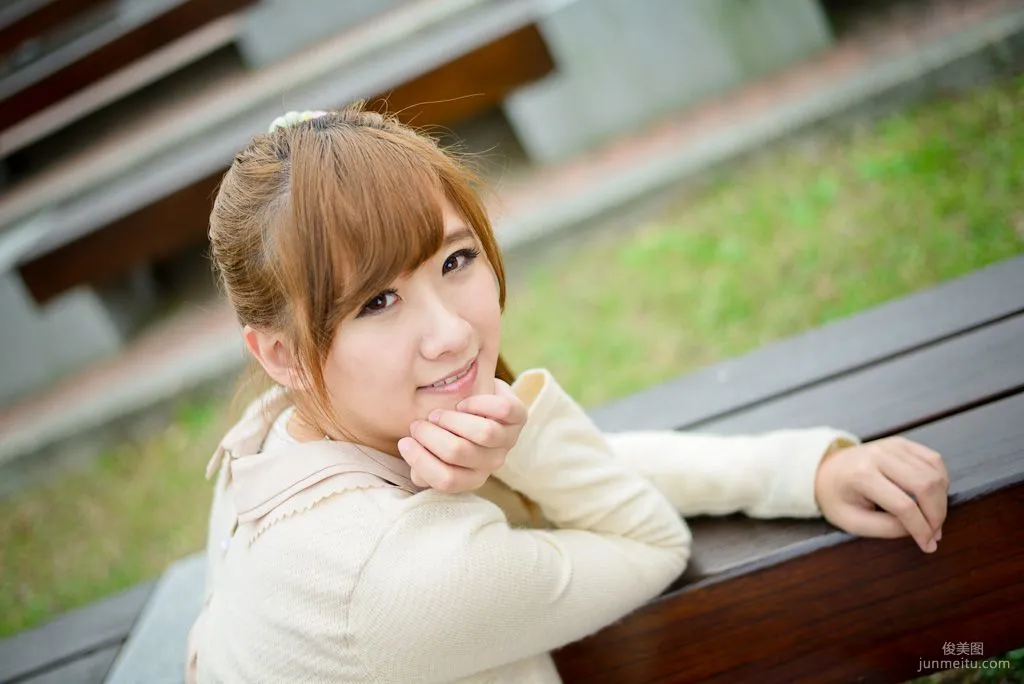 Taiwan Beauty Li Sixian Shilin Official Residence Sweet Outdoor Photo Set photo 8
