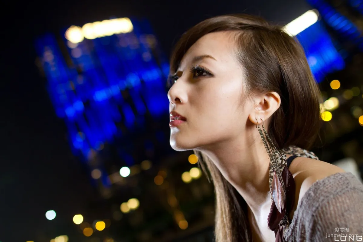 Zhang Yunfei/Guozi MM "Hong Kong and Macau Trip" Long Dress Night Shoot Photo Set photo 41