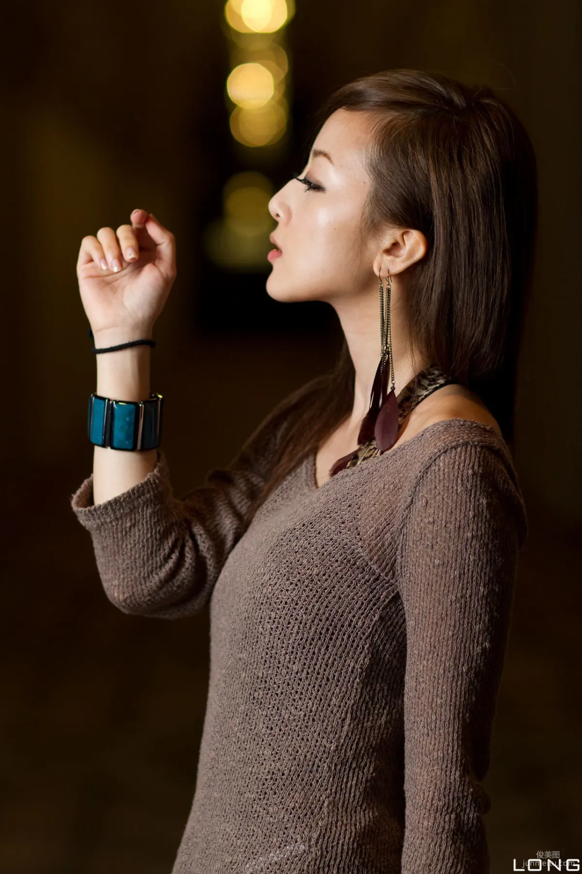 Zhang Yunfei/Guozi MM "Hong Kong and Macau Trip" Long Dress Night Shoot Photo Set photo 61